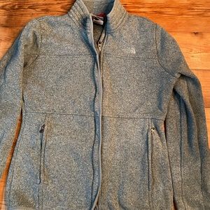 Women’s NorthFace sage green zip up.